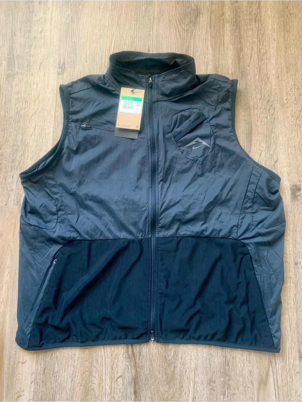 NWT Nike Women’s Running Packable Full Zip Vest Jacket $100 Black XL HV2873-010